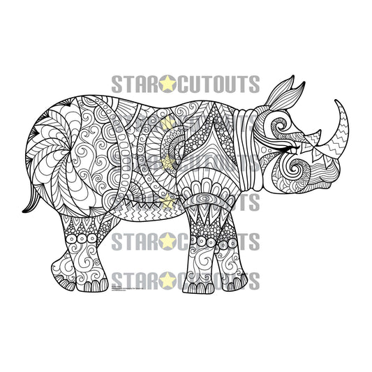 SCC015 Rhino Relax Colour Craft & Keep Cardboard Cut Out Height 93cm