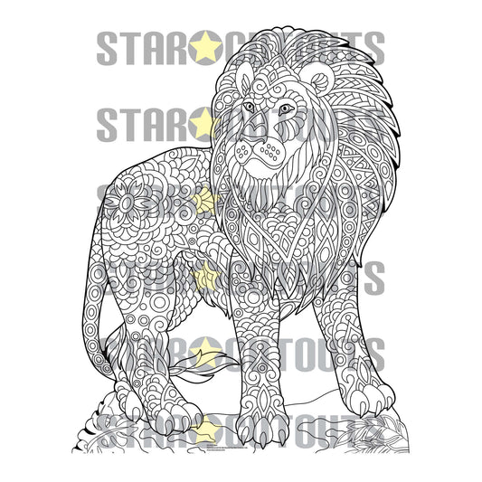 SCC017 Lion Relax Colour Craft & Keep Cardboard Cut Out Height 94cm