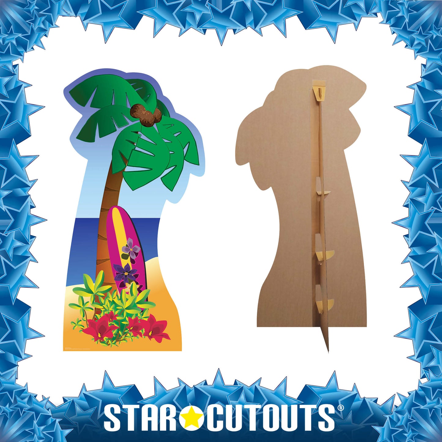 SC043 Palm Tree Cardboard Cut Out Height 190cm