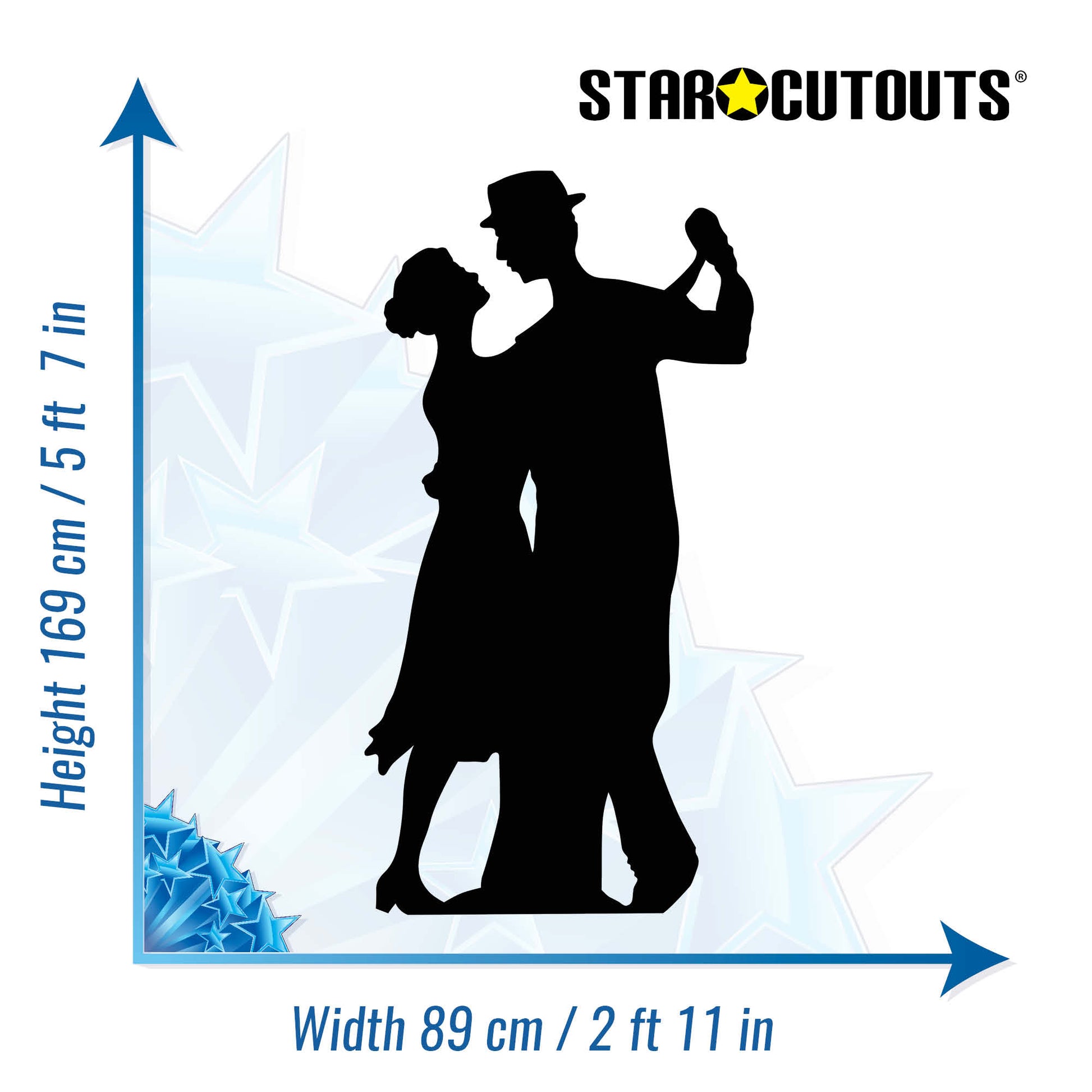 Star Cutouts SC108 Cut Out of Disco Dancer Female Silhouette