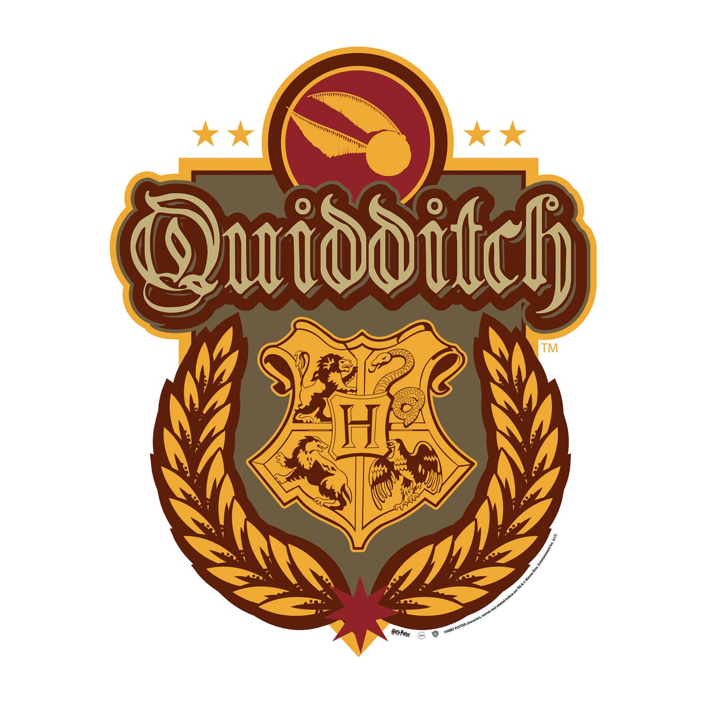 WA048 Quidditch Crest Wall Cut Out Height 61cm