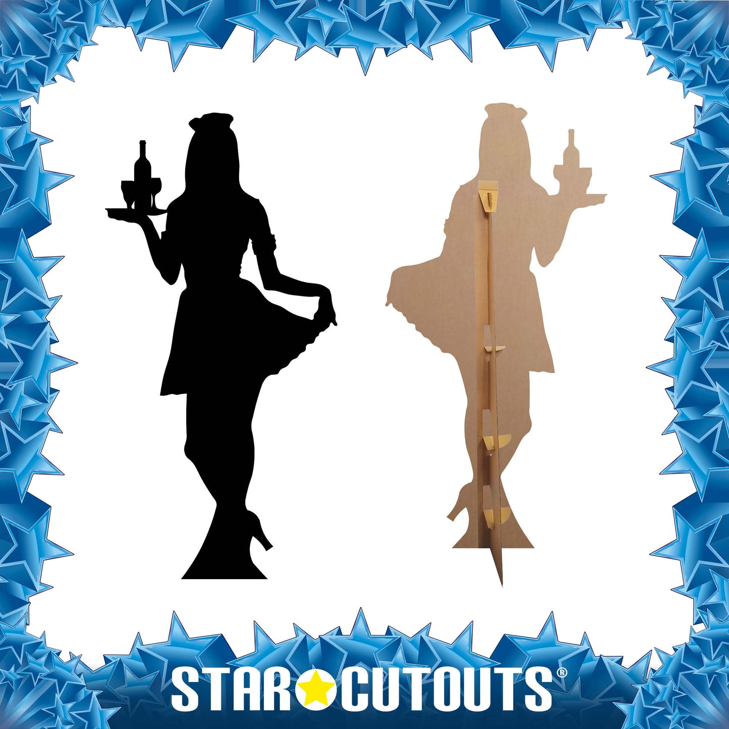 SC050 Waitress (Silhouette) Cardboard Cut Out Height 175cm