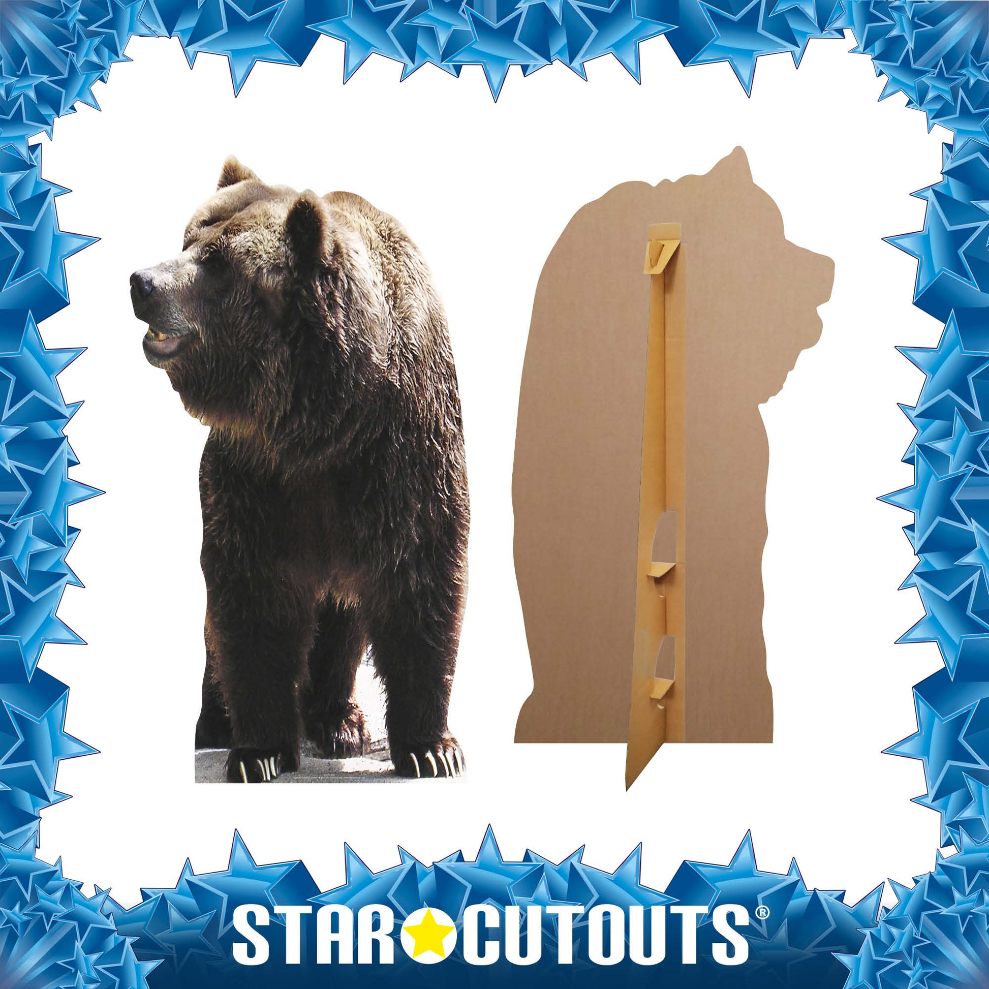 SC072 Bear Cardboard Cut Out Height 165cm - Star Cutouts