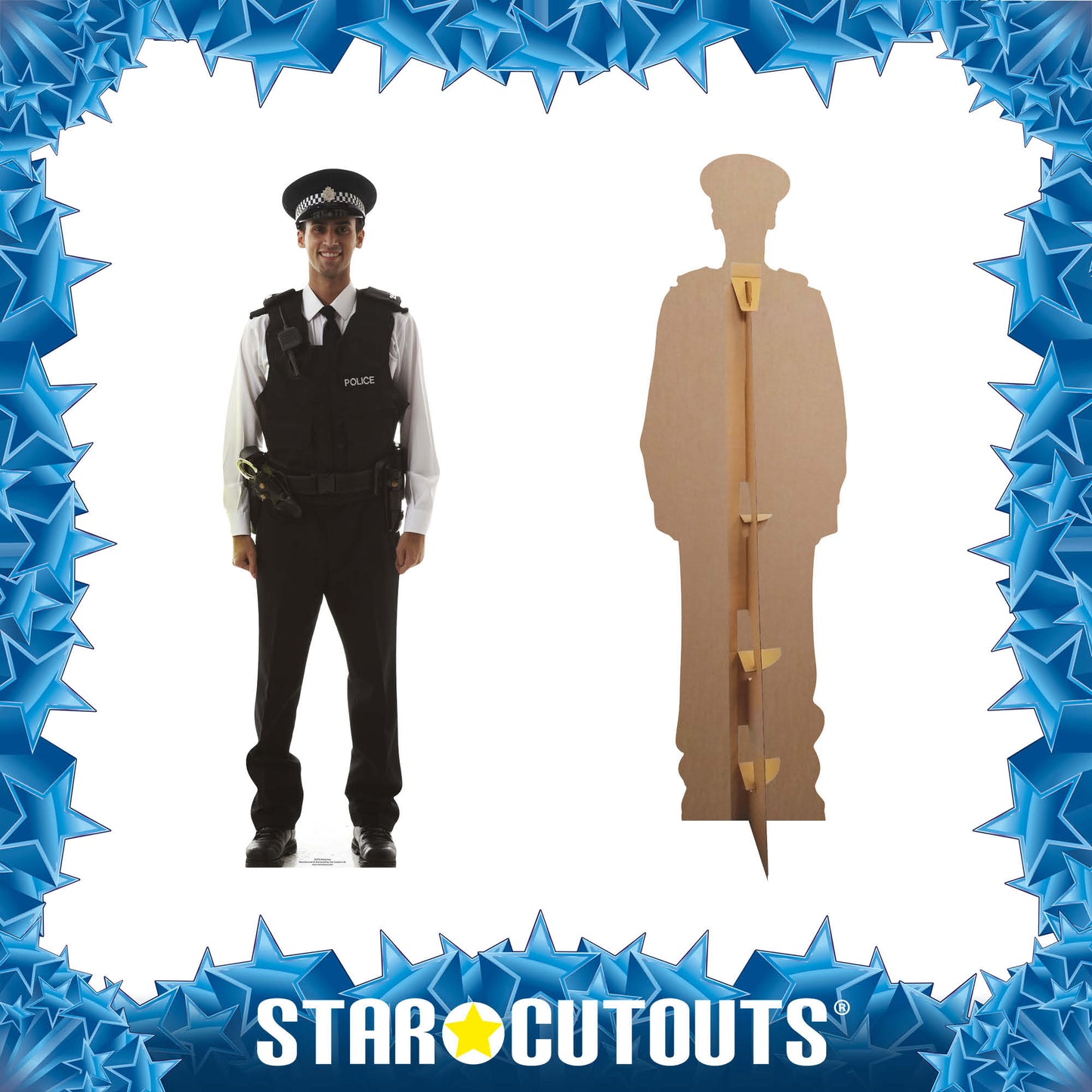 SC076 Policeman Cardboard Cut Out Height 185cm