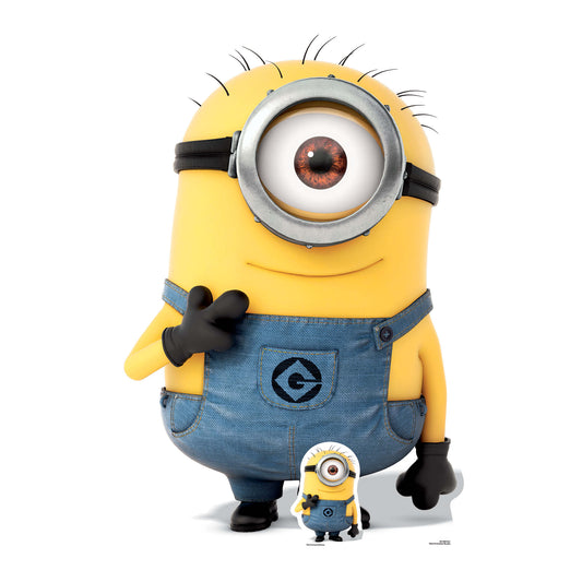 SC1033 Carl – Minion Smiling Cardboard Cut Out Height 139cm - Star Cutouts