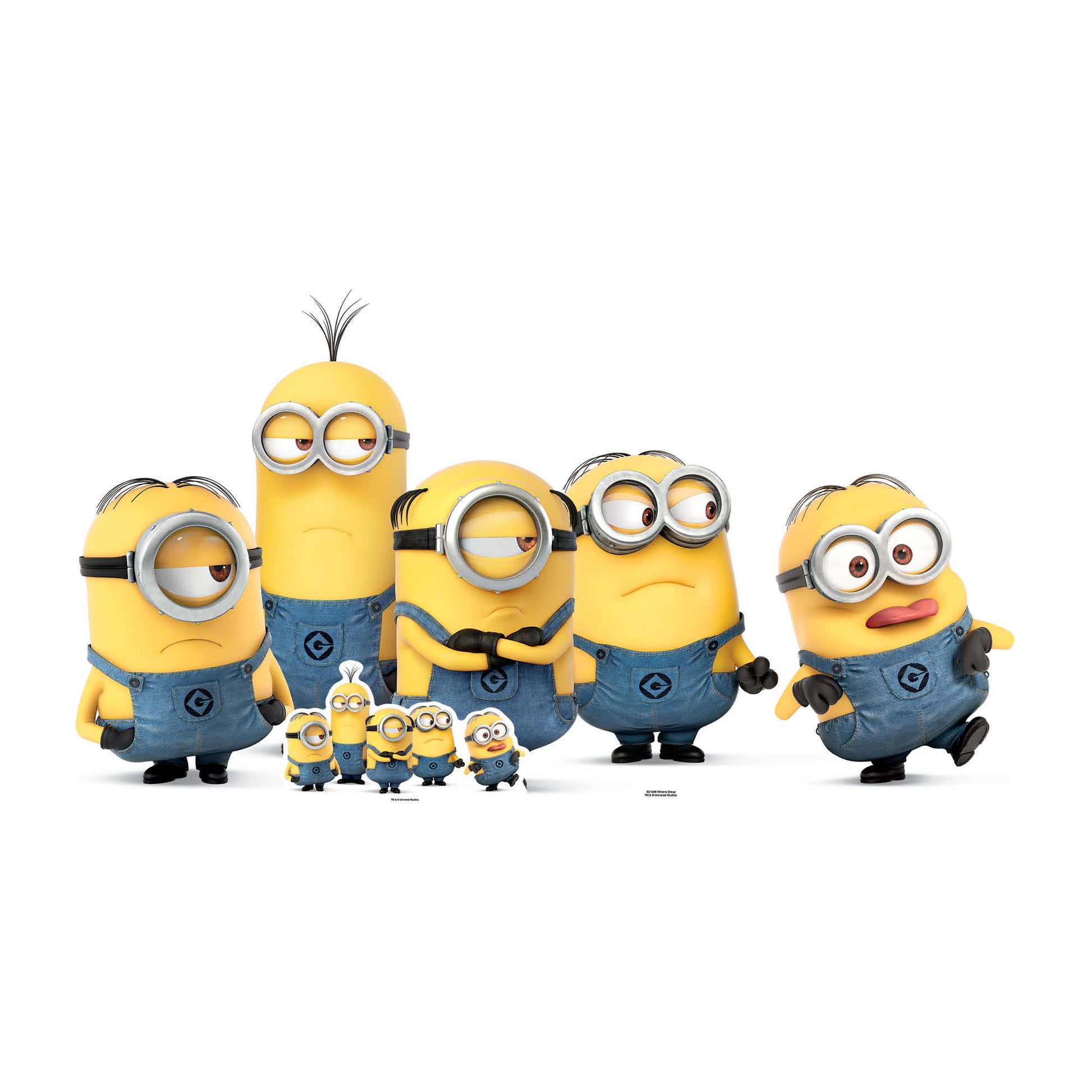 SC1036 Minions Group Pose Mischevious Cardboard Cut Out Height 92cm - Star Cutouts