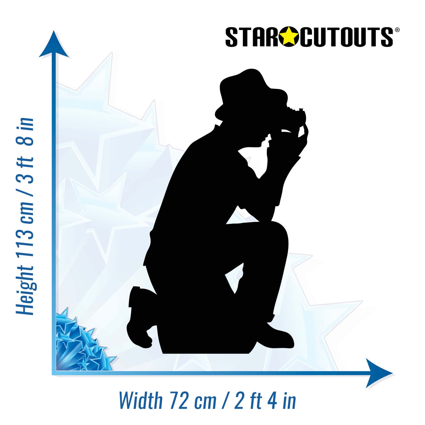 SC106 Photographer (Silhouette) Cardboard Cut Out Height 113cm