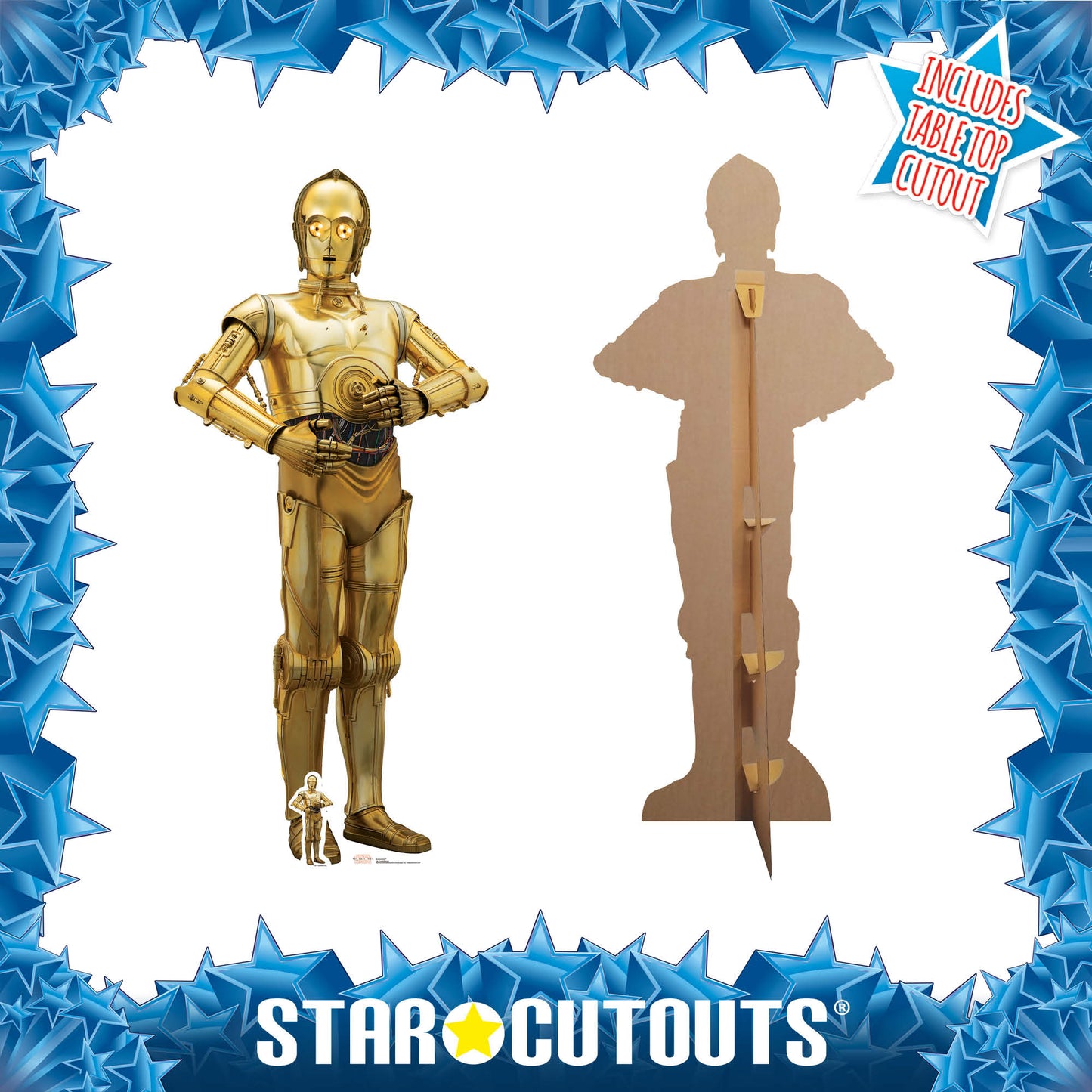 SC1076 C-3PO (The Last Jedi) Cardboard Cut Out Height 179cm