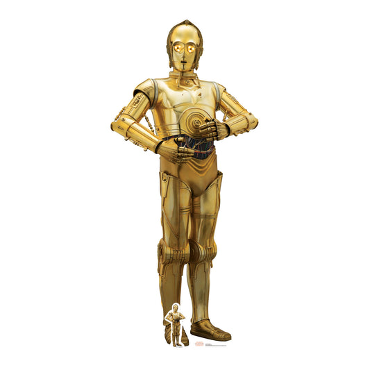 SC1076 C-3PO (The Last Jedi) Cardboard Cut Out Height 179cm