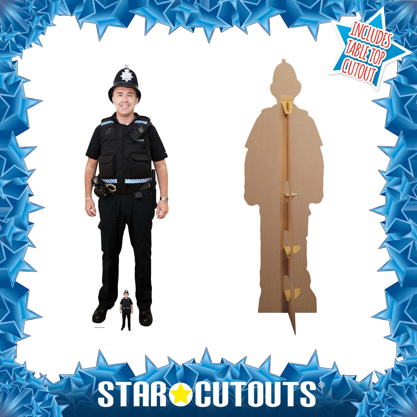 SC1098 Policeman (Bobby Hat) Cardboard Cut Out Height 190cm