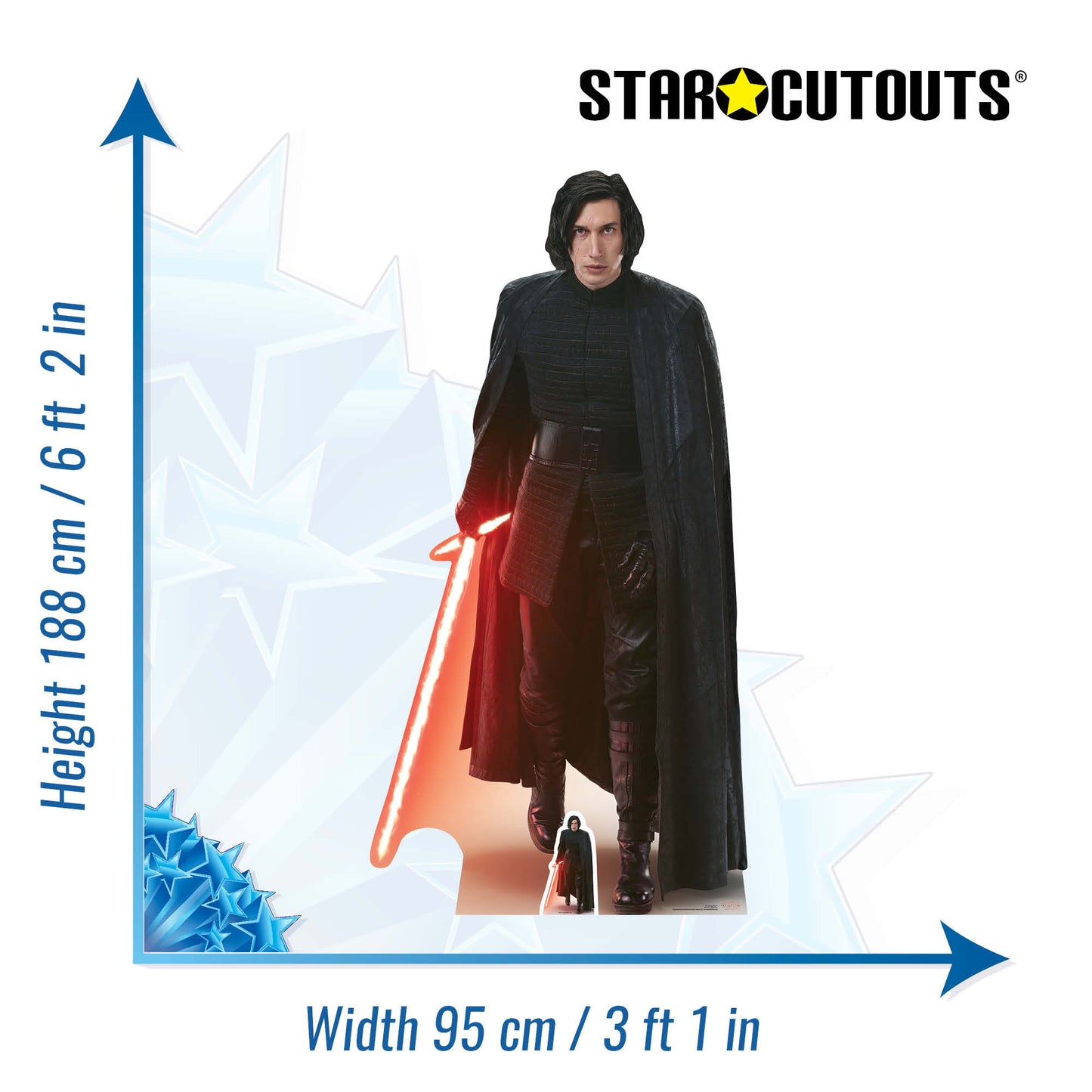 SC1102 Kylo Ren (The Last Jedi) Cardboard Cut Out Height 188cm