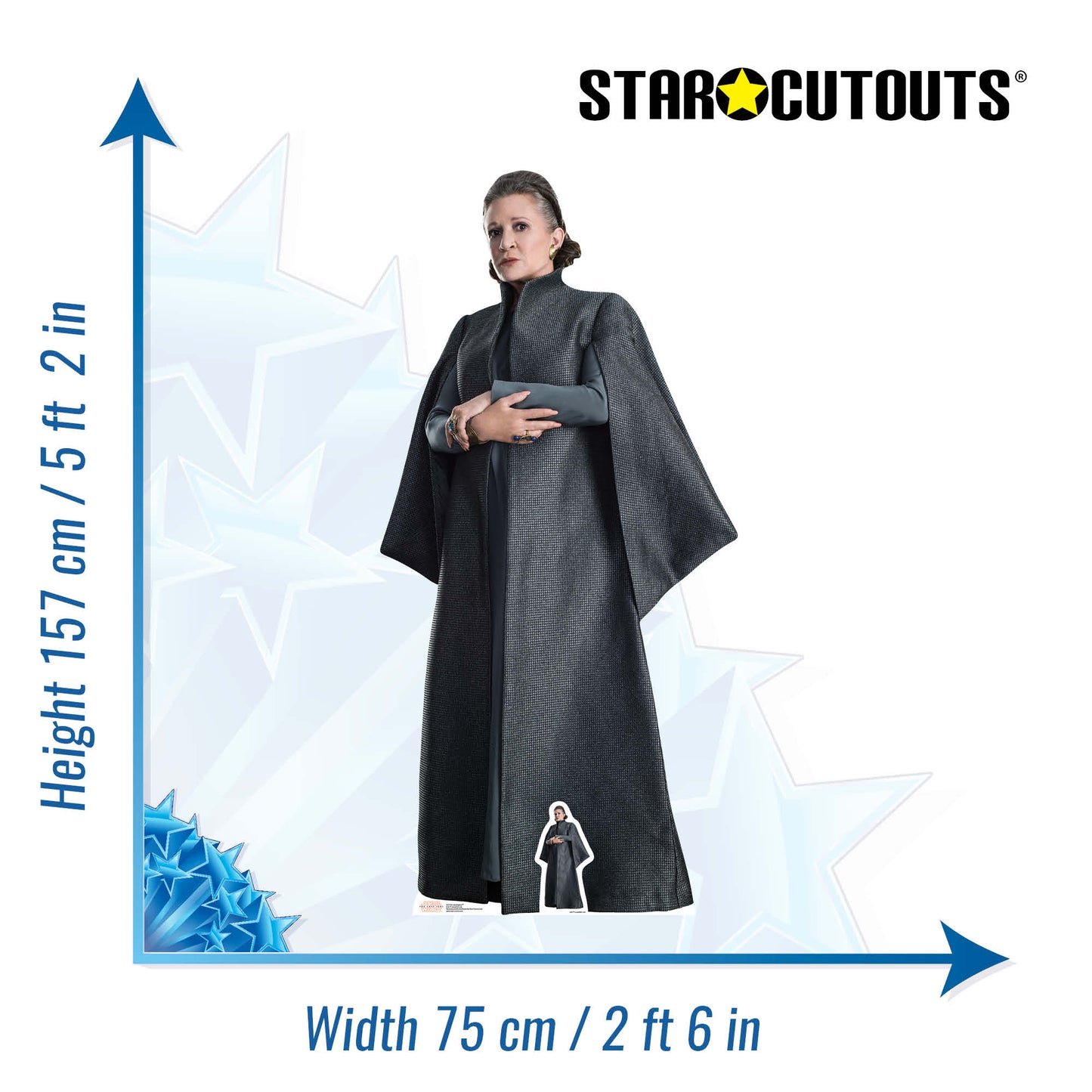 SC1103 Leia Organa (The Last Jedi) Cardboard Cut Out Height 157cm