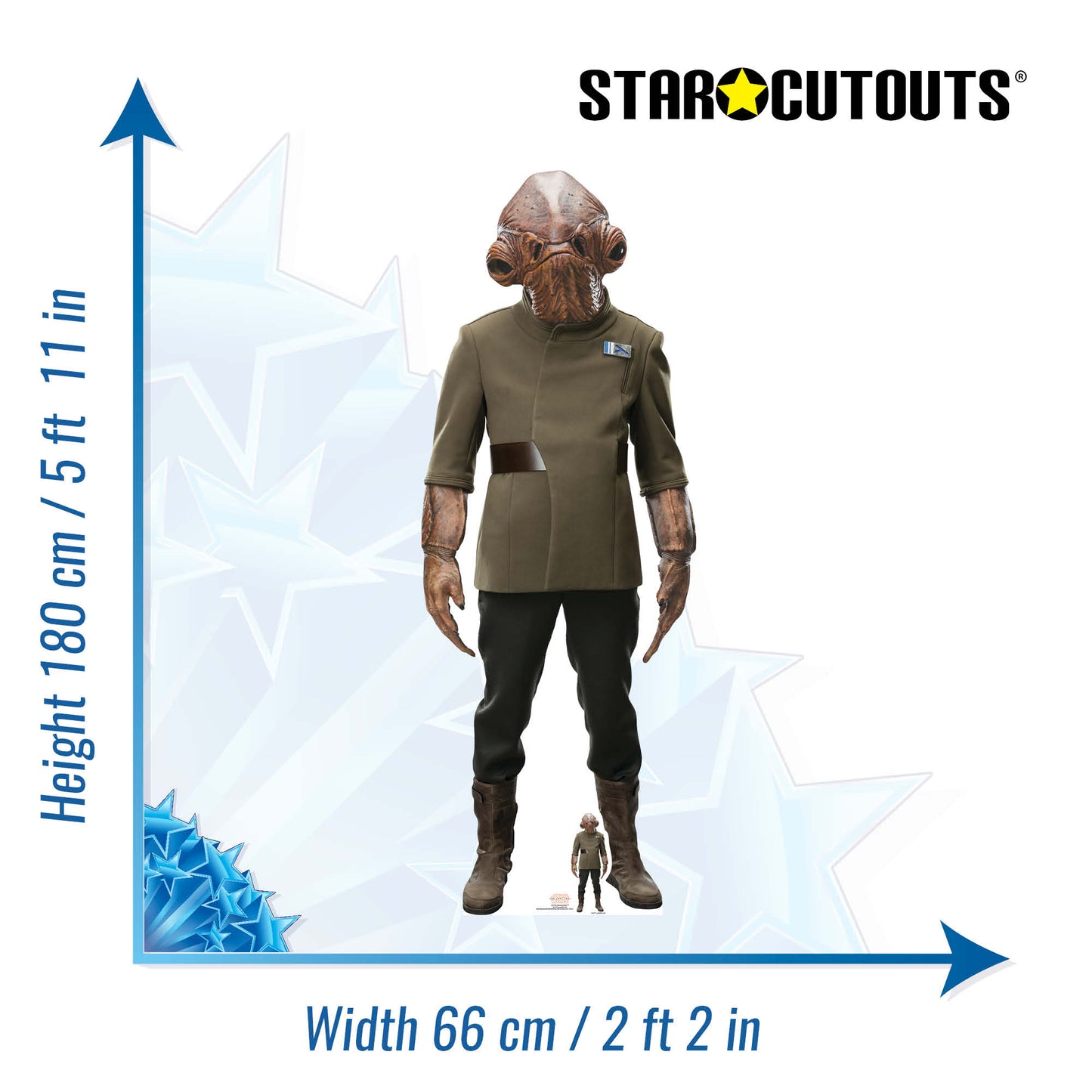 SC1104 Admiral Ackbar (The Last Jedi) Cardboard Cut Out Height 180cm