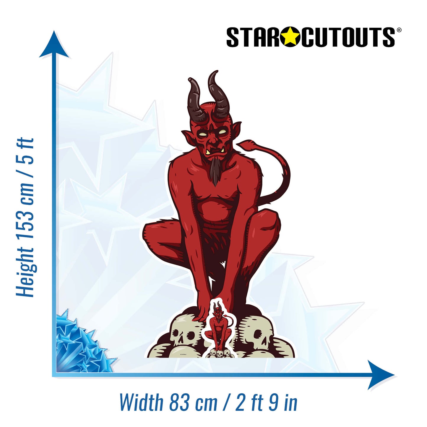 SC1109 Devil Cardboard Cut Out Height 153cm