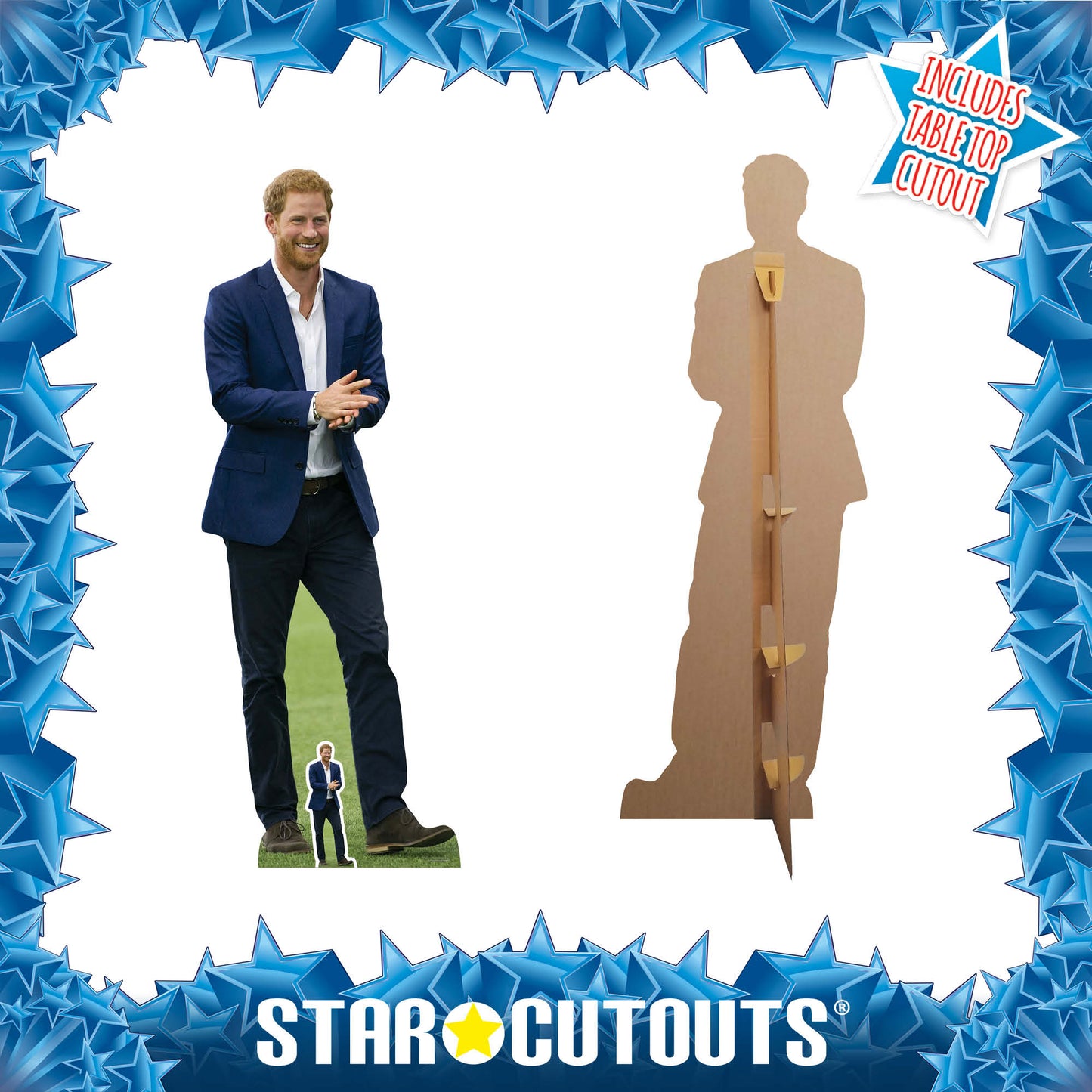 SC1118 Prince Harry Royal Blue Cardboard Cut Out Height 188cm