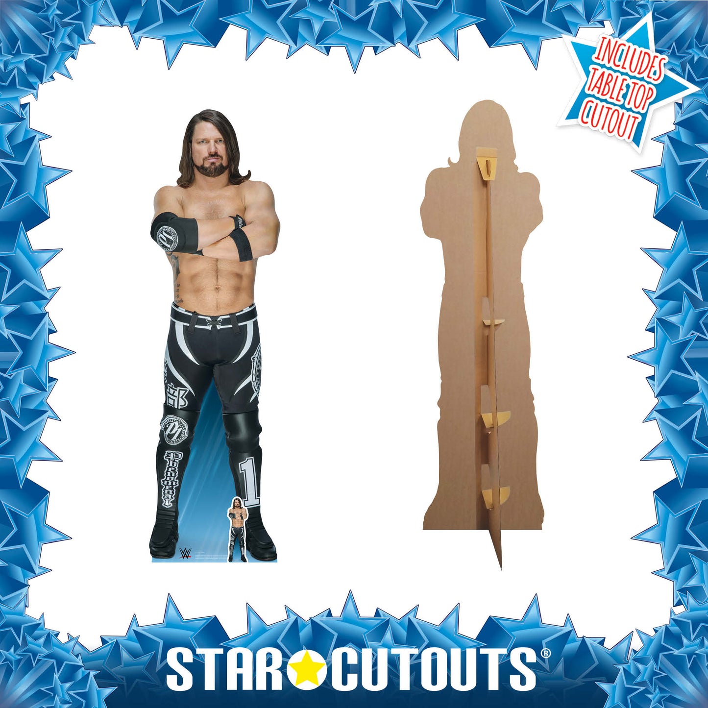 SC1128 AJ Styles aka Allen Neal Jones Cardboard Cut Out Height 180cm