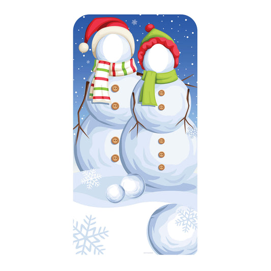 SC1157 Snowmen Stand-In Cardboard Cut Out Height 186cm