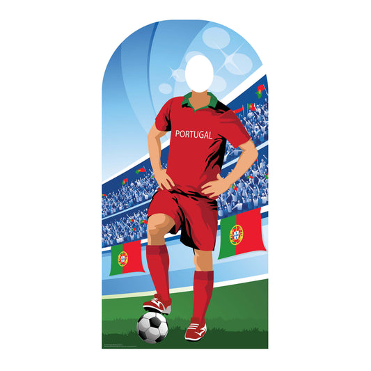 SC1167 Portugal World Cup Football Stand In Cardboard Cut Out Height 190cm