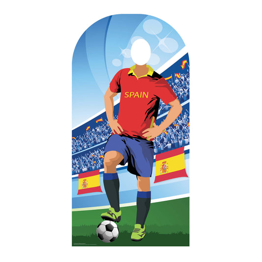 SC1169 Spain World Cup Football Stand In Cardboard Cut Out Height 190cm