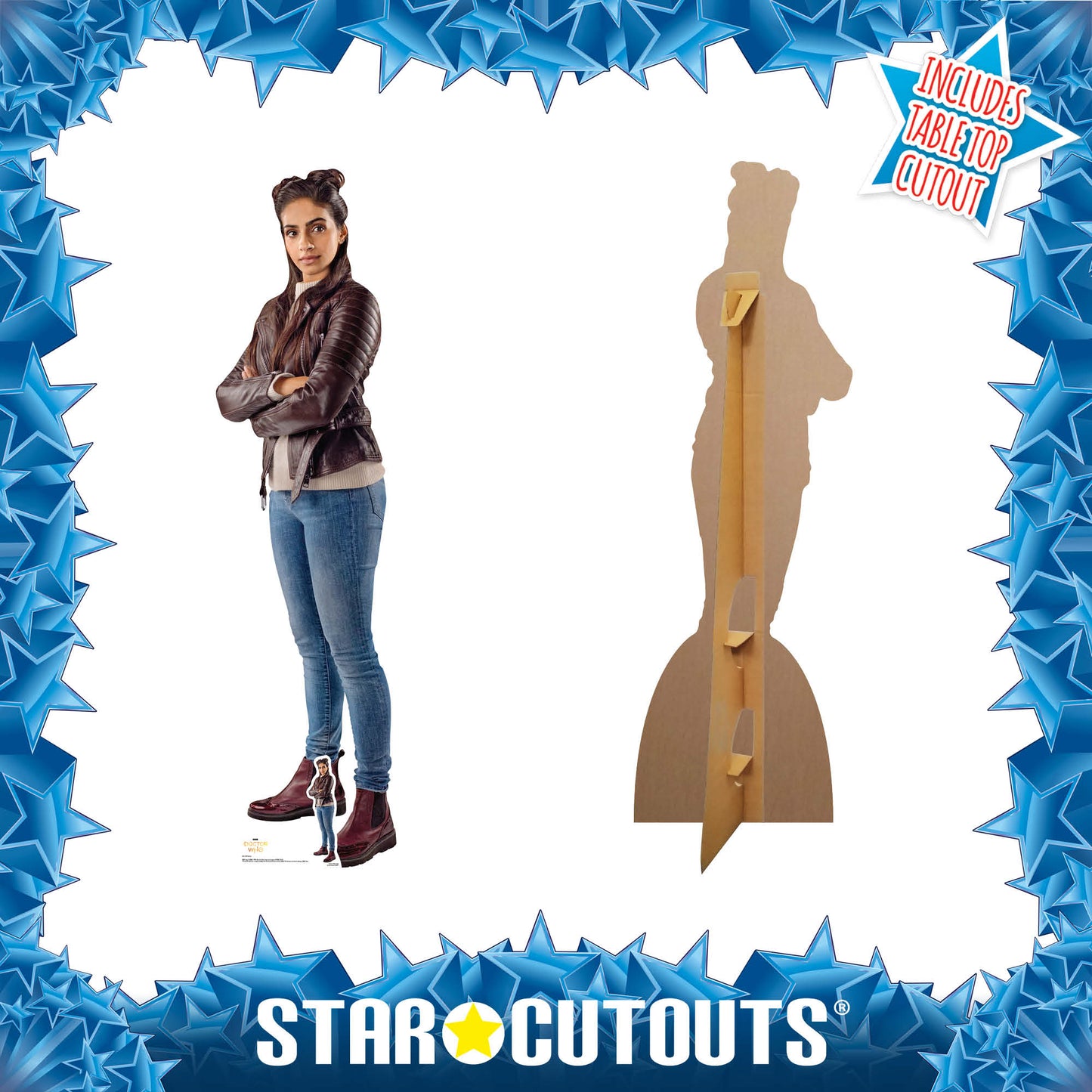 Mandip Gill Yasmin Lifesize   Doctor Who Cardboard Cut Out Height 165cm - Star Cutouts