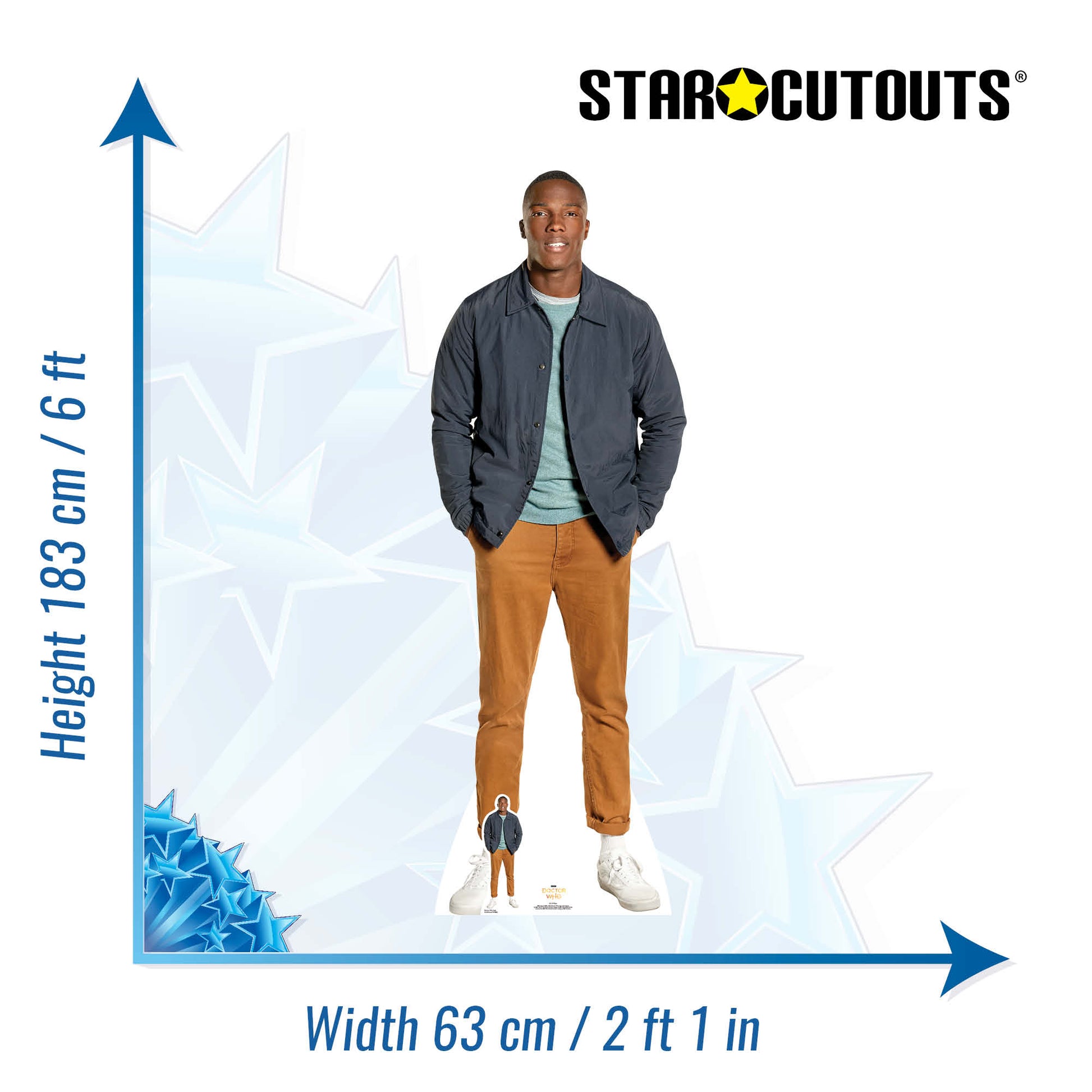 Tosin Cole Ryan Lifesize   Doctor Who Cardboard Cut Out Height 183cm - Star Cutouts