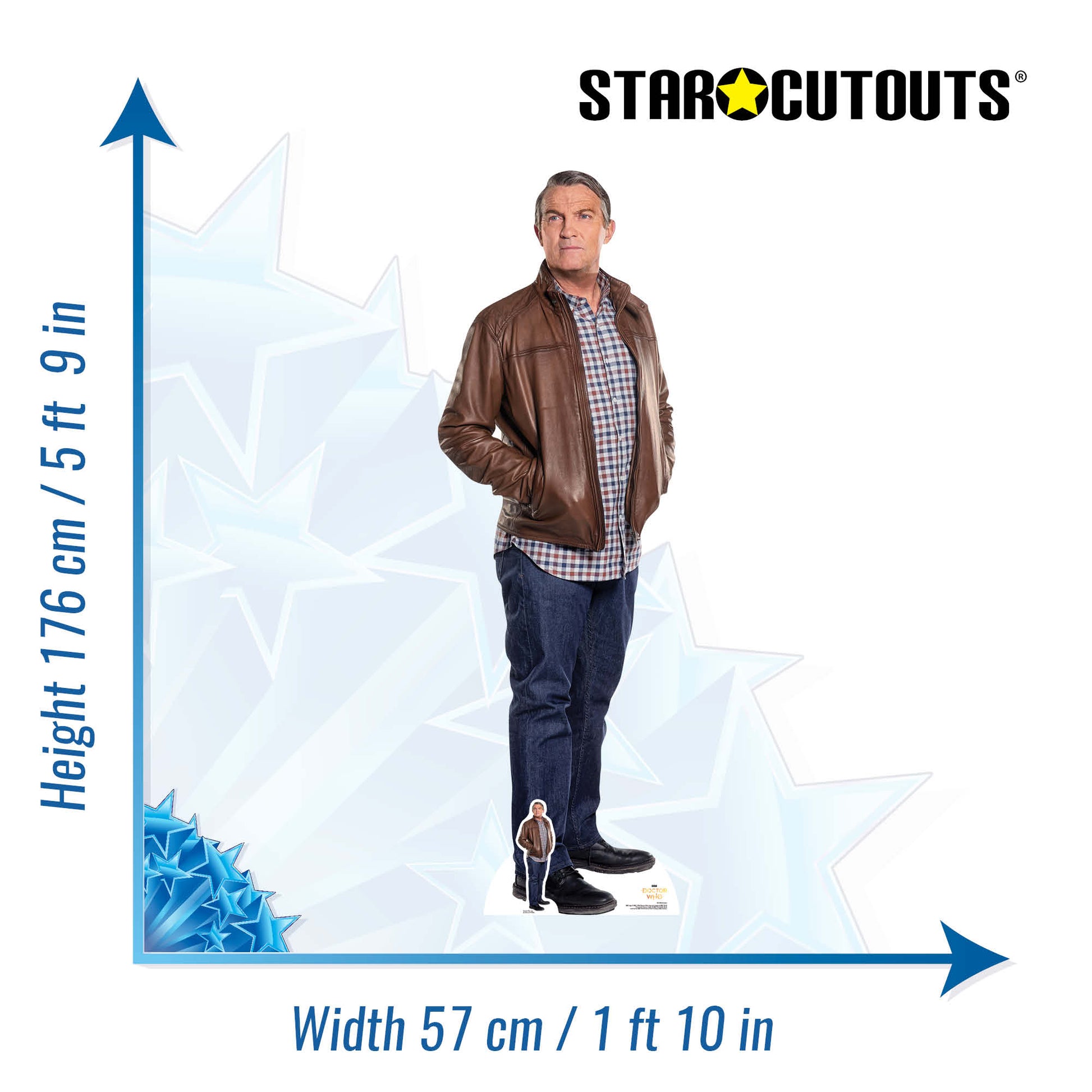 Bradley Walsh Graham Lifesize   Doctor Who Cardboard Cut Out Height 176cm - Star Cutouts