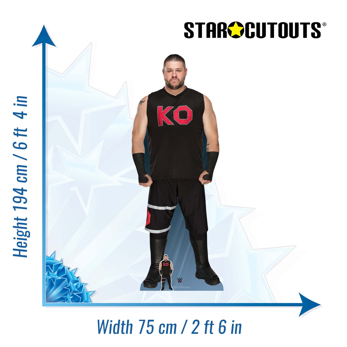 SC1201 WWE Kevin Owens aka Kevin Yanick Steen Cardboard Cut Out Height 194cm