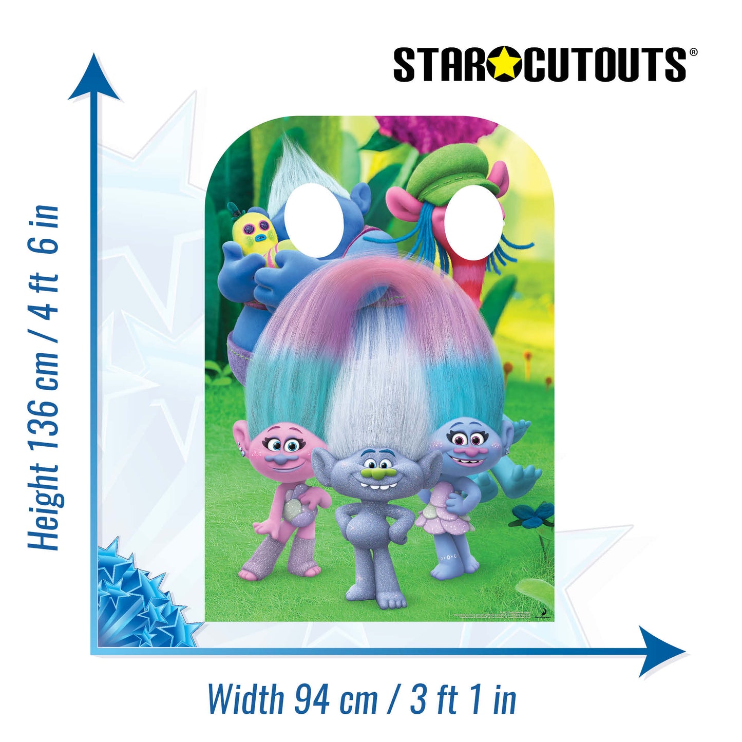 SC1222 Trolls Stand-In (Can't Stop the Feeling Right) Cardboard Cut Out Height 136cm