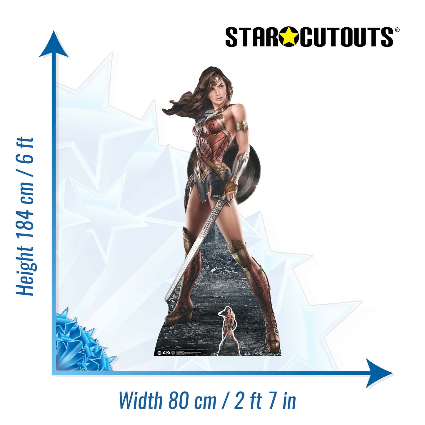 SC1225 Wonder Woman (Movie Graphic Artwork) Cardboard Cut Out Height 184cm