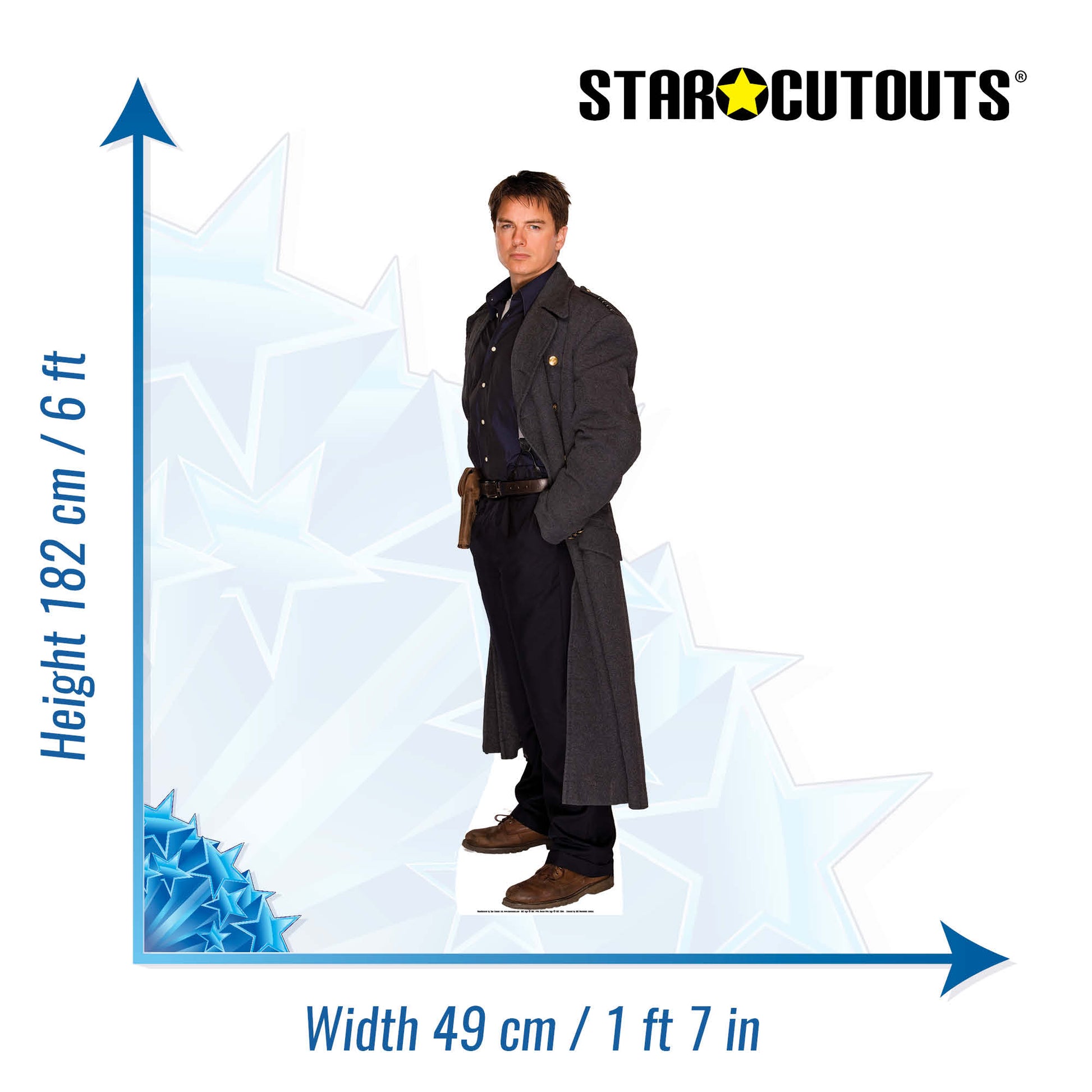 Captain Jack Harkness Cardboard Cut Out Height 182cm - Star Cutouts