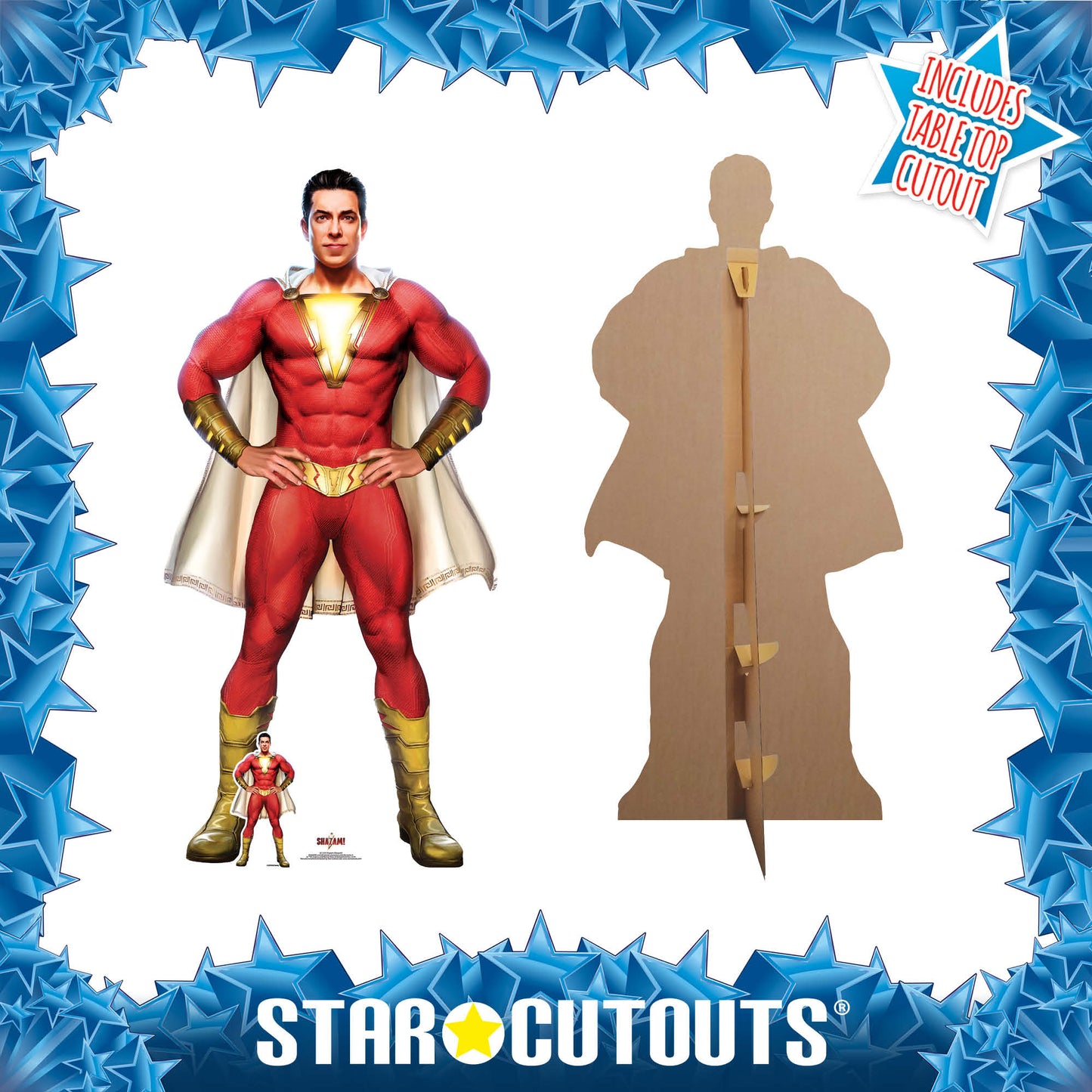 SC1337 Shazam Cape Stylised (Zachary Levi) Cardboard Cut Out Height 190cm