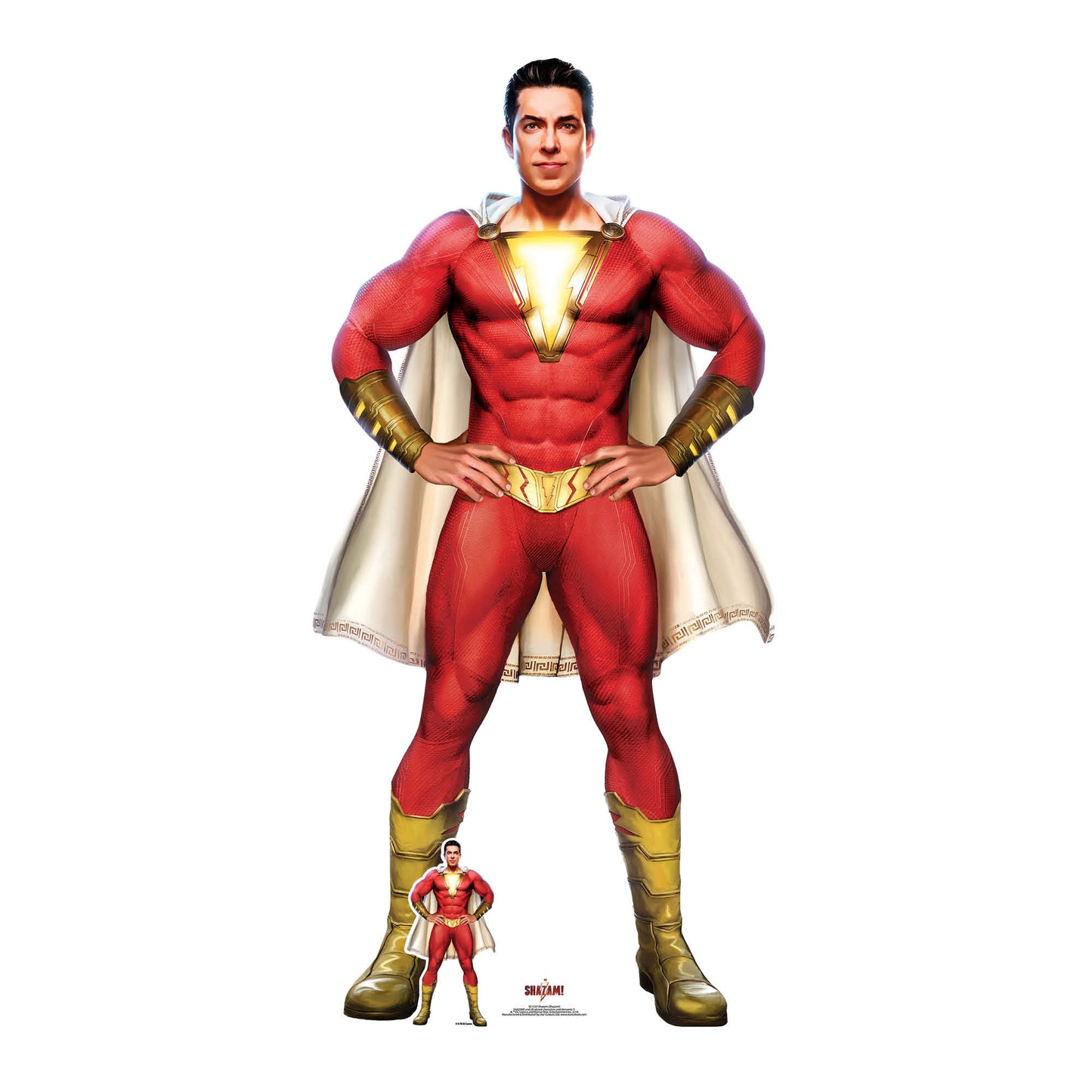 SC1337 Shazam Cape Stylised (Zachary Levi) Cardboard Cut Out Height 190cm