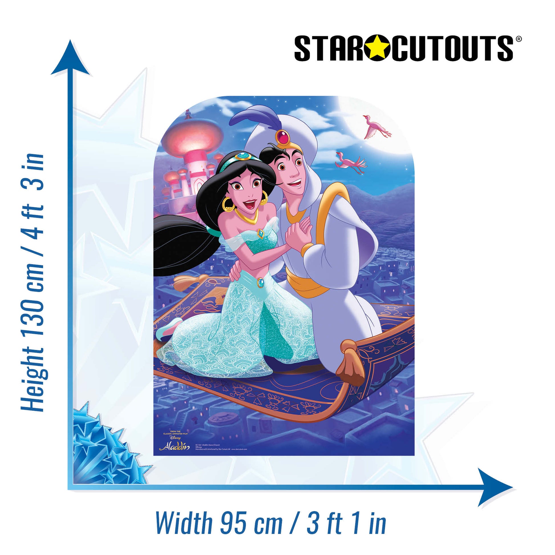 Genie from Aladdin Classic Disney Lifesize and Mini Cardboard Cutout /  Standee