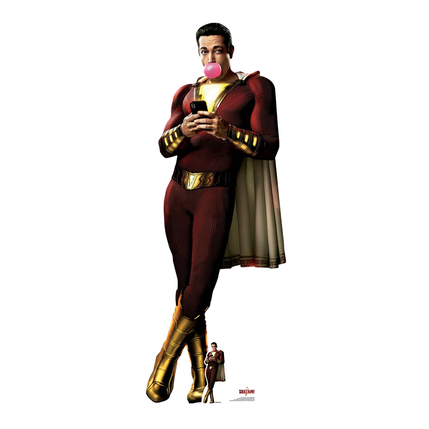 SC1348 Shazam Bubblegum (Zachary Levi) Cardboard Cut Out Height 190cm