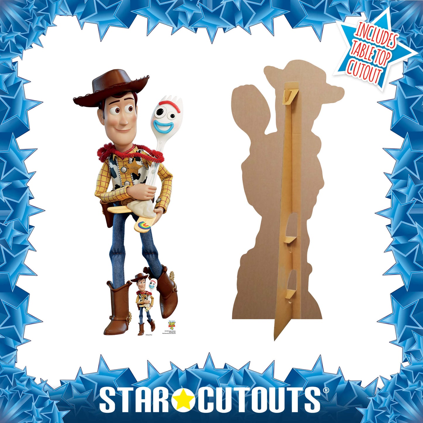 Woody and Forky from the Disney, Pixar film Toy Story 4 Cardboard Cutout  *2994