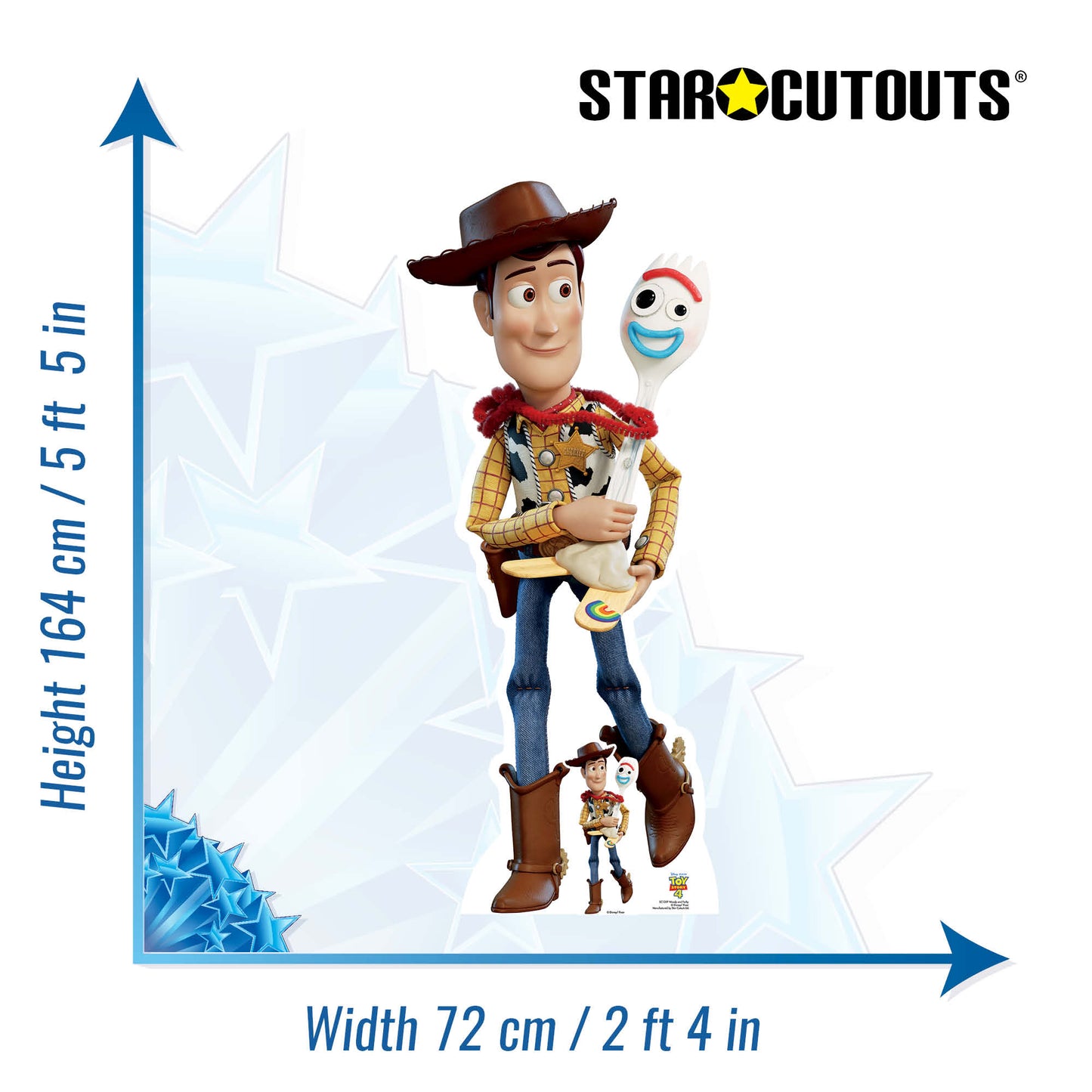 SC1359 Woody & Forky Toy Story 4 Cardboard Cut Out Height 164cm