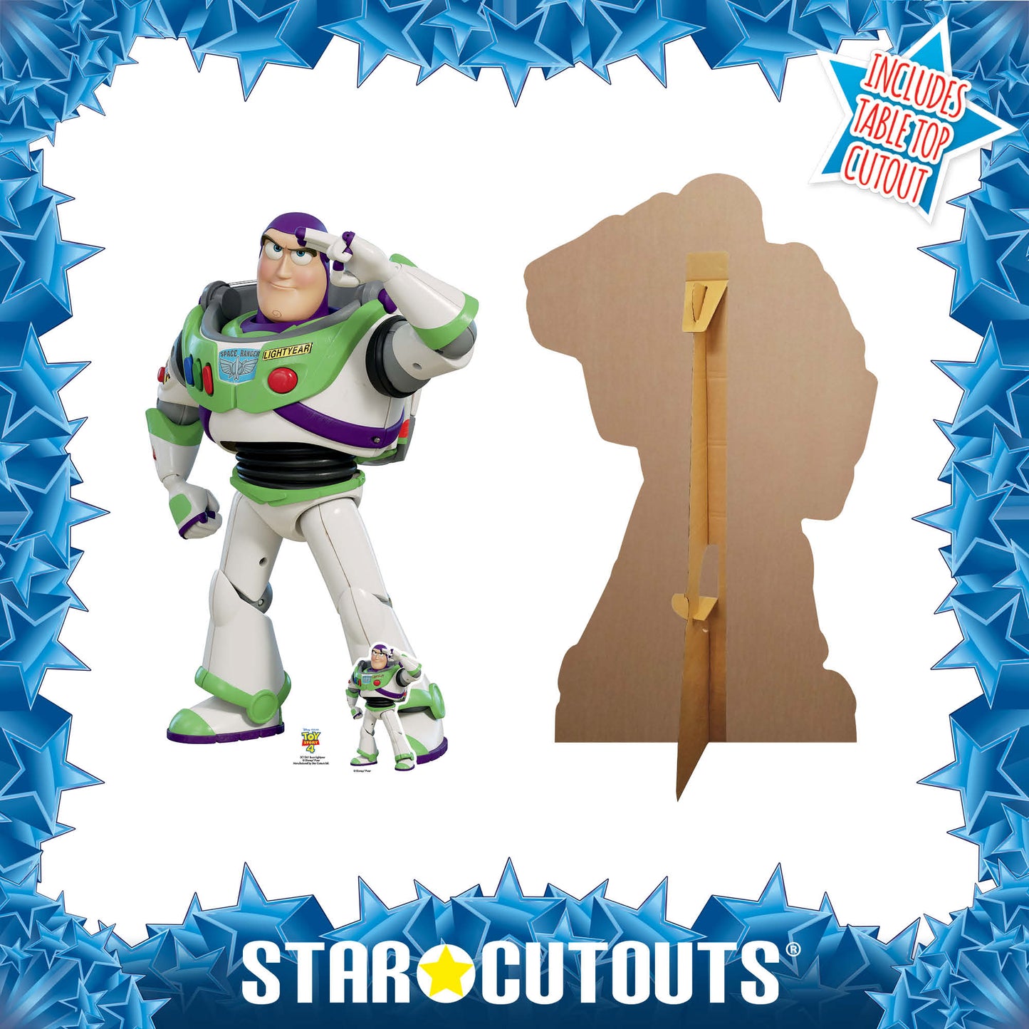 SC1361 Buzz Lightyear Saluting Toy Story 4 Cardboard Cut Out Height 129cm