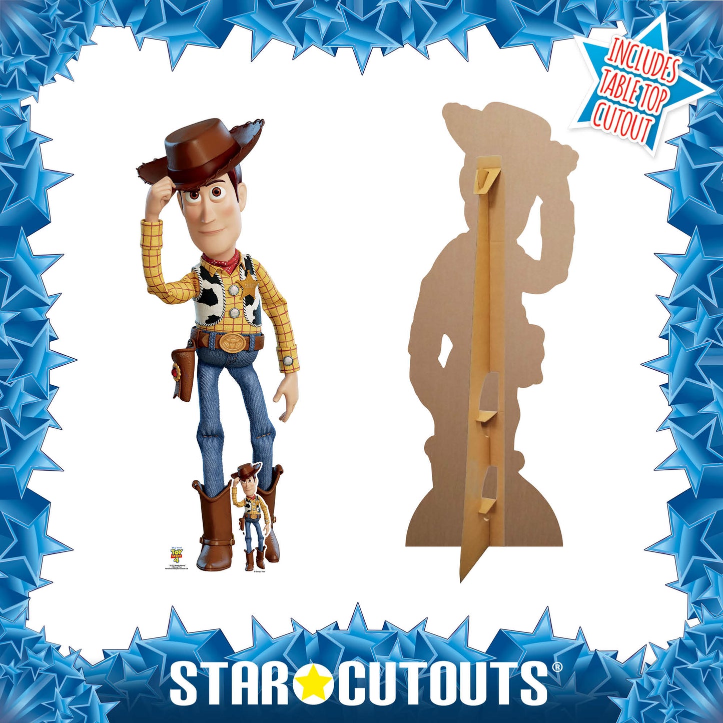 SC1371 Woody Tilting Cowboy Hat Toy Story 4 Cardboard Cut Out Height 162cm