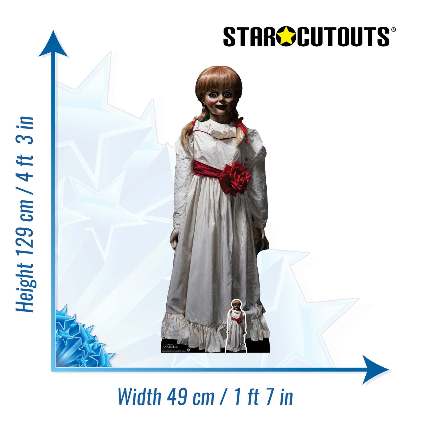 SC1393 Annabelle Doll Cardboard Cut Out Height 129cm - Star Cutouts