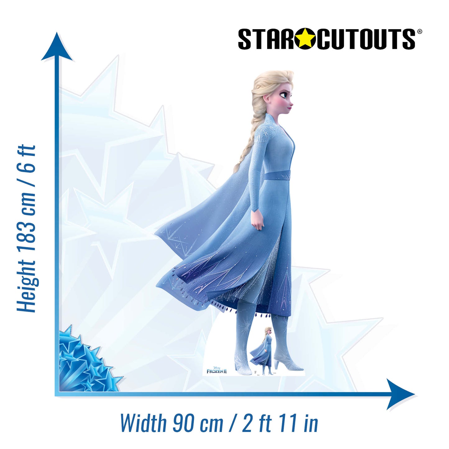 SC1417 Elsa Magical Powers Cardboard Cut Out Height 183cm
