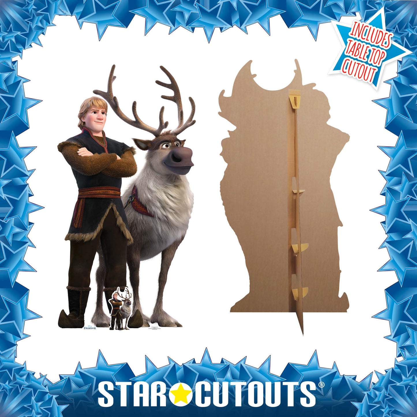 SC1423 Kristoff and Sven Cardboard Cut Out Height 195cm