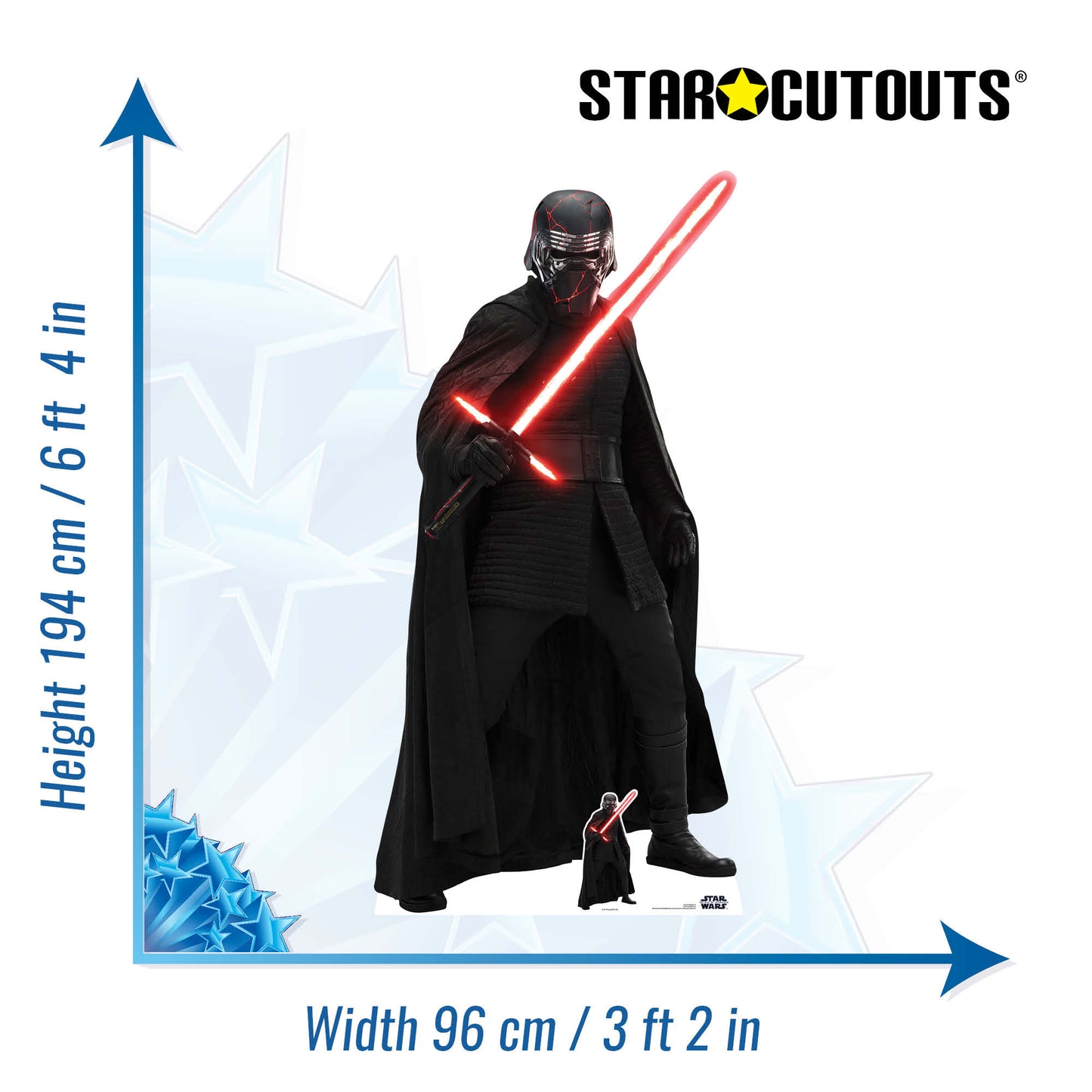 SC1425 Star Wars Kylo Ren (The Rise of Skywalker) Cardboard Cut Out Height 194cm