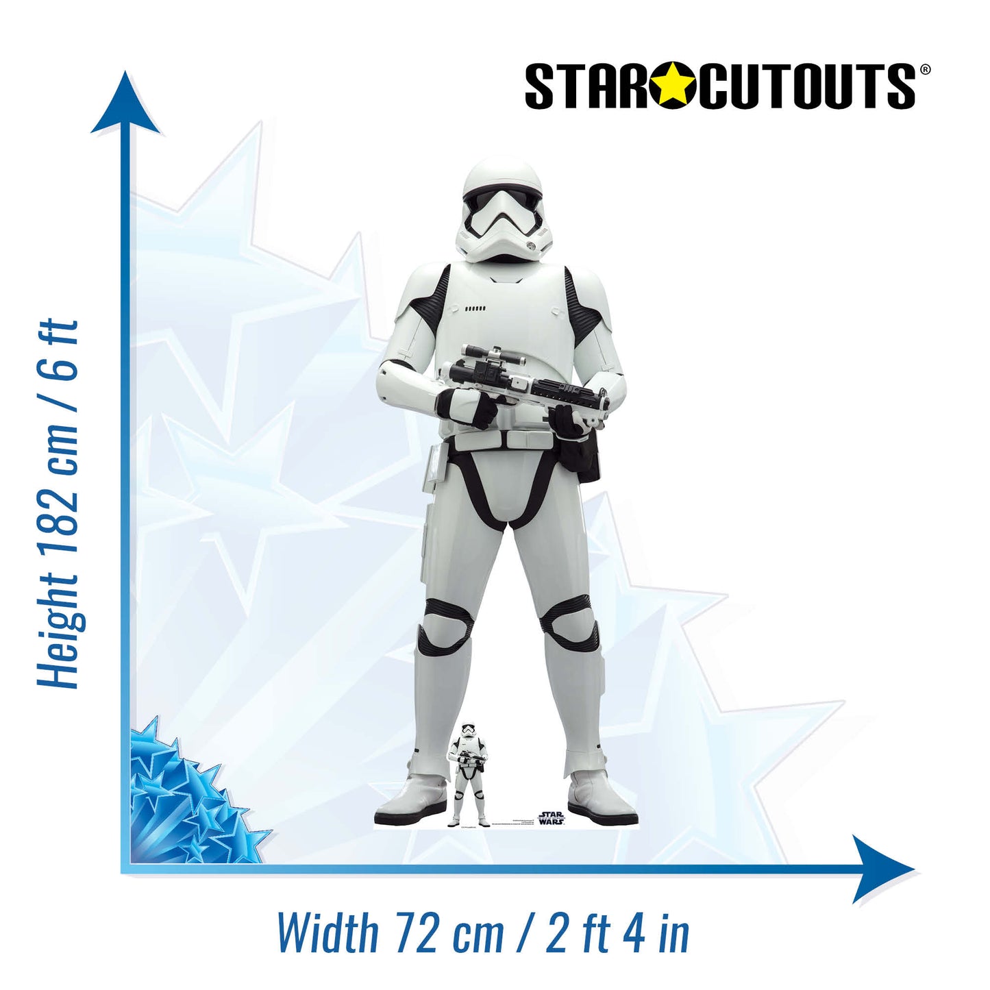 SC1426 Star Wars First Order Stormtrooper (The Rise of Skywalker) Cardboard Cut Out Height 182cm