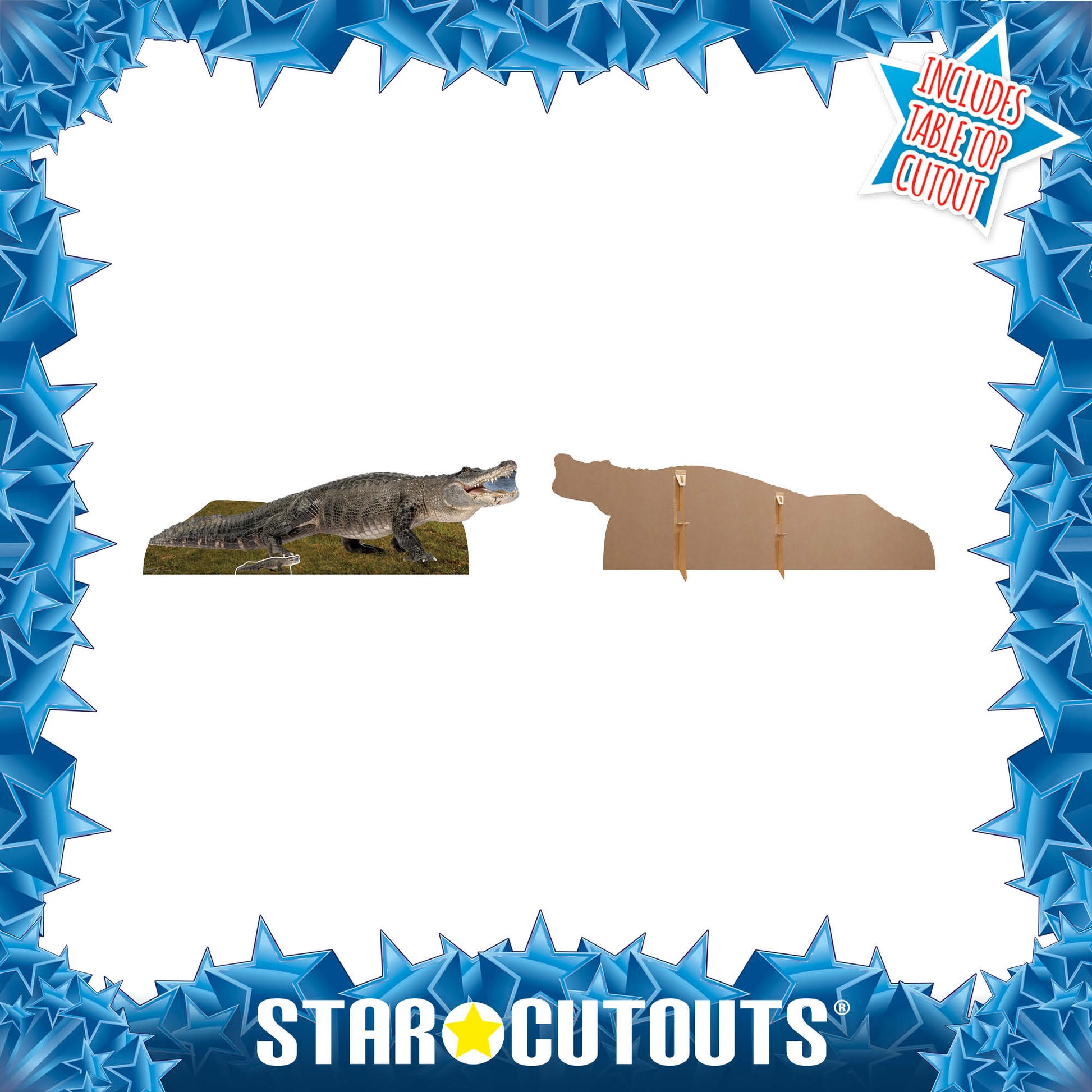 SC1457 Fresh Water Alligator Cardboard Cut Out Height 58cm - Star Cutouts