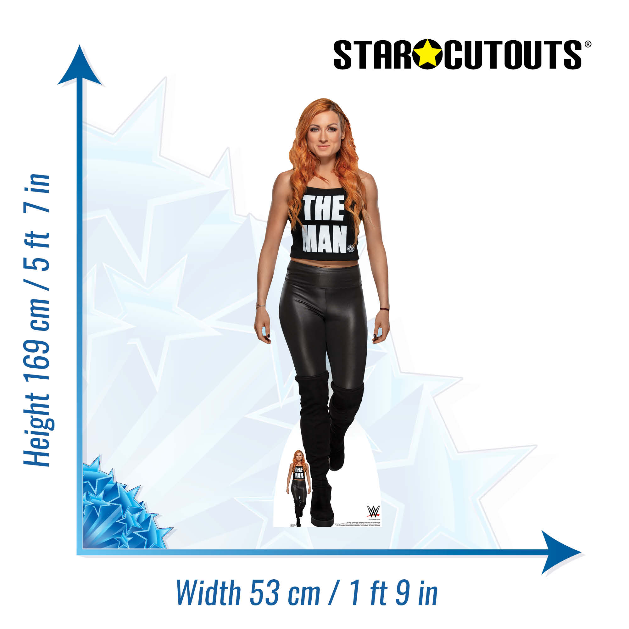 SC1520 Becky Lynch The Man Cardboard Cut Out Height 169cm Star Cutouts