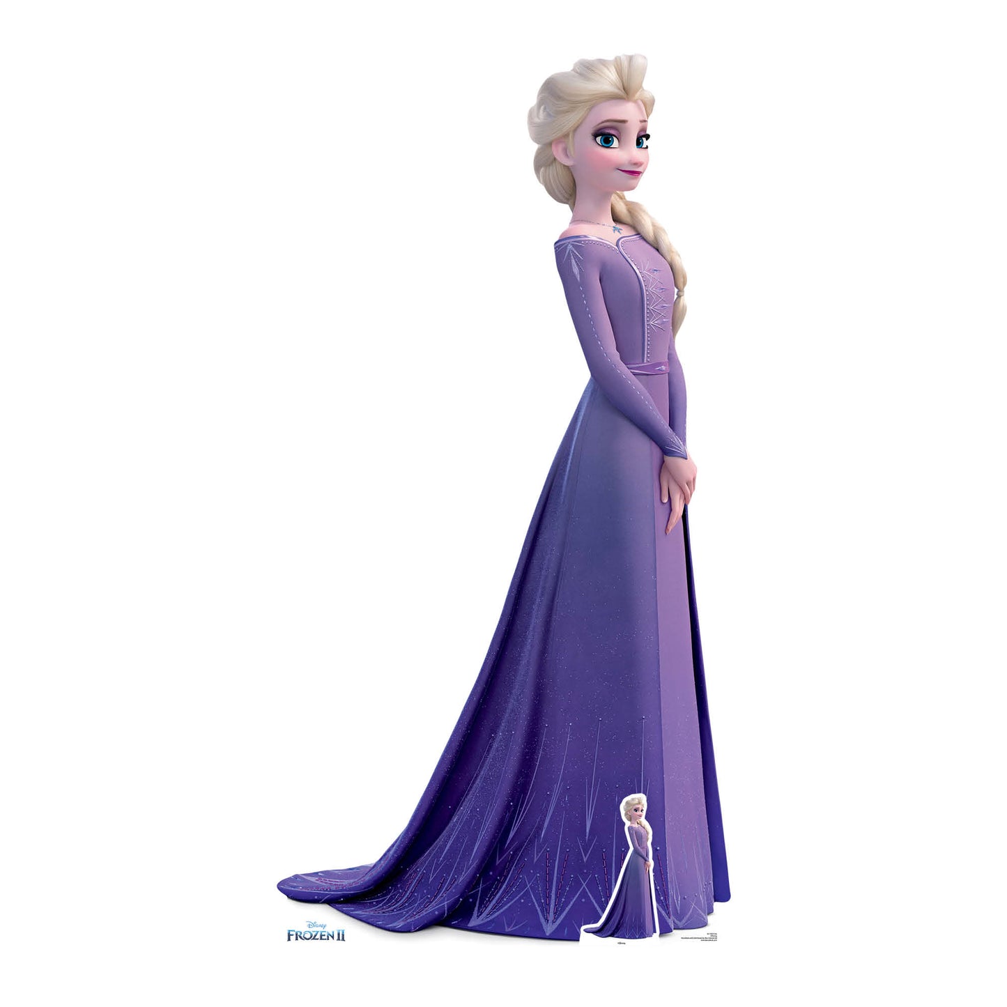 SC1533 Elsa Violet Dress Cardboard Cut Out Height 181cm