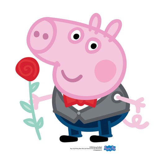 SC1592 George Pig Rose Cardboard Cut Out Height 60cm