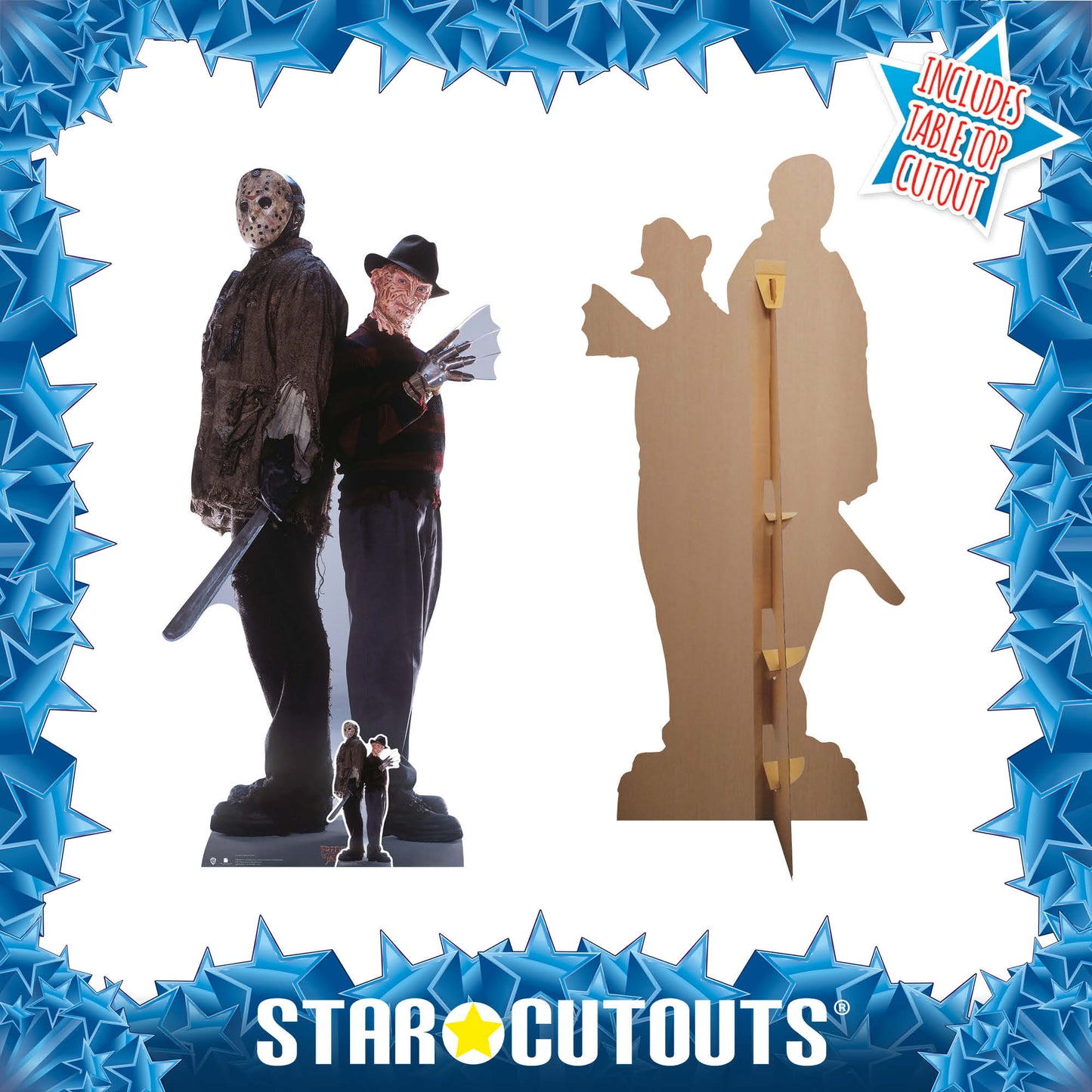 SC1645 Freddy vs Jason Double Cardboard Cut Out Height 195cm