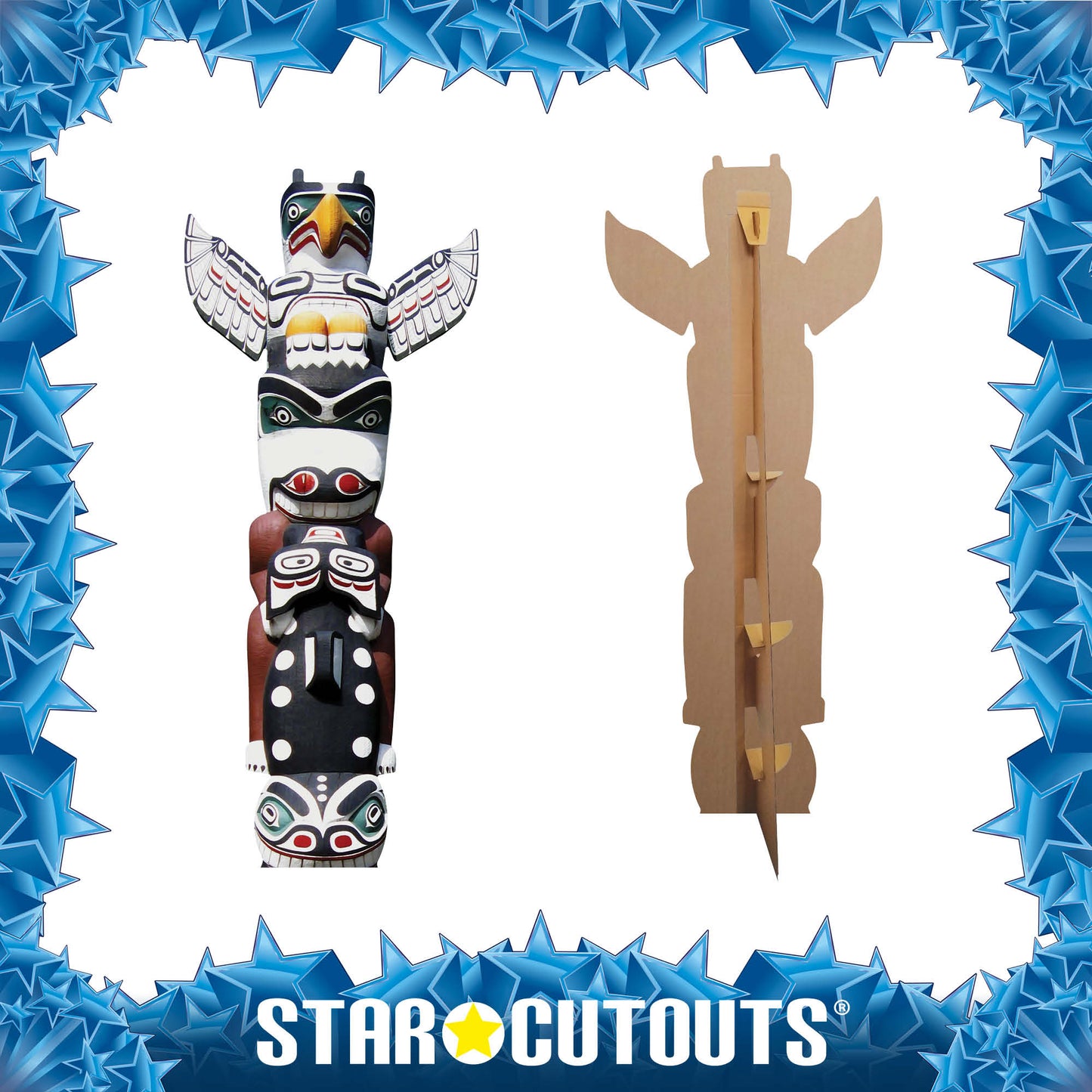 SC166 Totem Pole Cardboard Cut Out Height 171cm