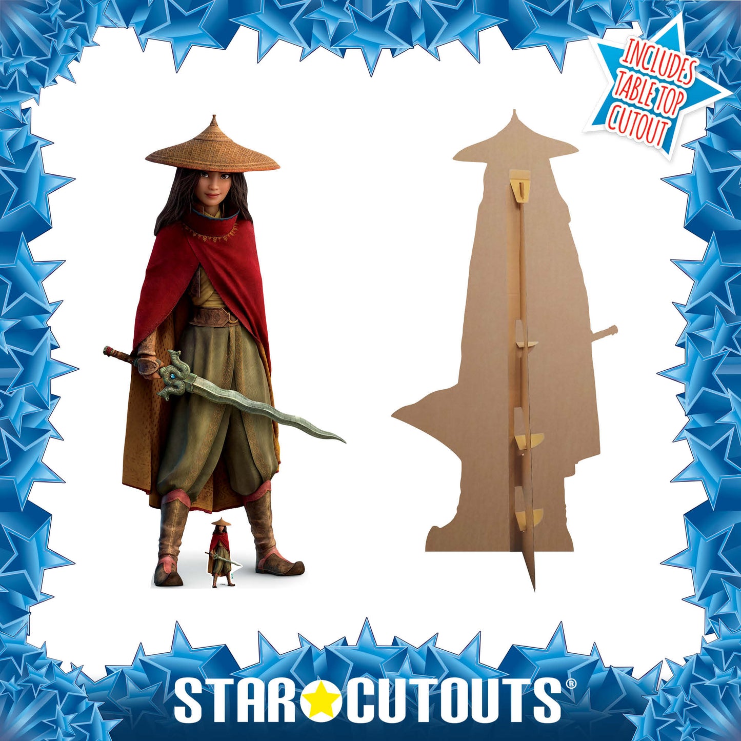 SC1673 Raya And The Last Dragon With Sword Cardboard Cut Out Height 189cm
